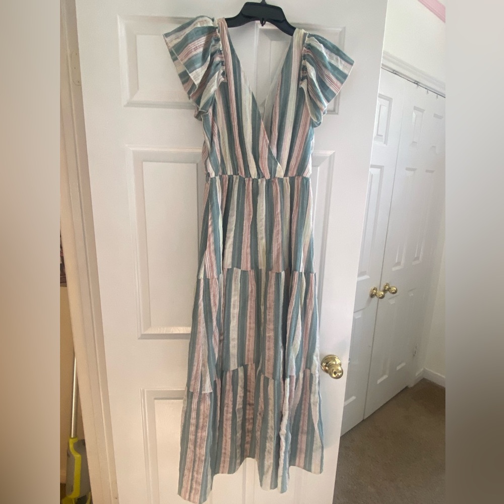 Listicle striped maxi dress